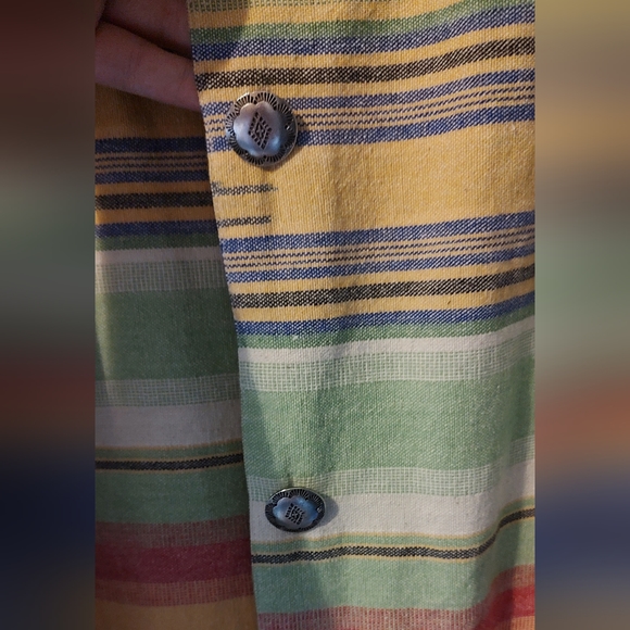 Vintage Chicos Design Oversized Button Down Blazer, Size 2, Multi Color - Picture 3 of 9